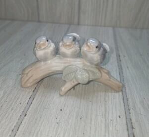 Vintage Porcelain Baby Blue Birds On A Branch Otagiri Japan Delicate Fragile